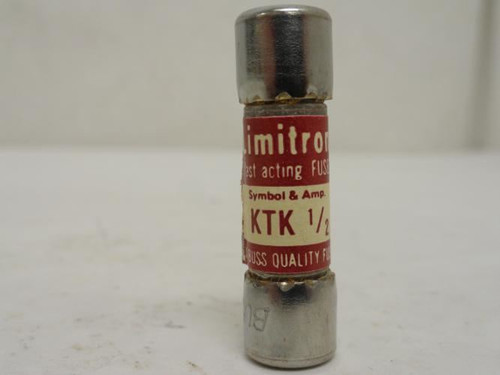 Limitron KTK 1/2; Fast Acting Fuse; 1/2A; 600VAC