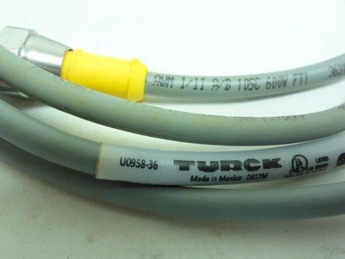 Turck U0958-36; Cordset; 4A; 250V; 1.6M Length