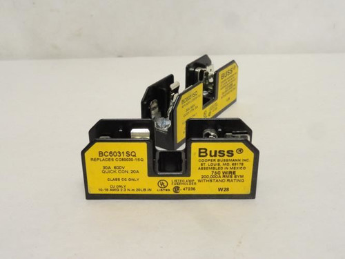 Bussmann BC6031SQ; Lot-2 Panel Mount Fuse Holders; 30A; 600V; 1P