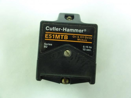 Cutler-Hammer E51MTB; On & Off Delay Module; 0.15 to 15 Sec