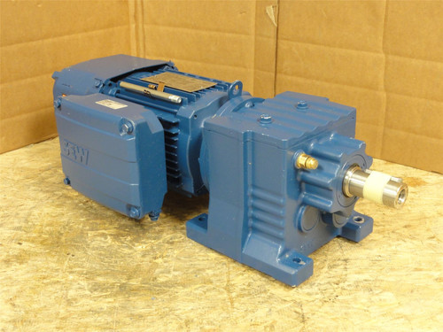 SEW R27DRN71M4/BE05HR/DH; Gear-Motor; 18.08:1 Ratio; 1/2HP