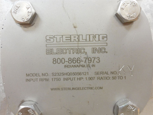 Sterling S2325HQ05056121; Speed Reducer; SS; 50:1 Ratio
