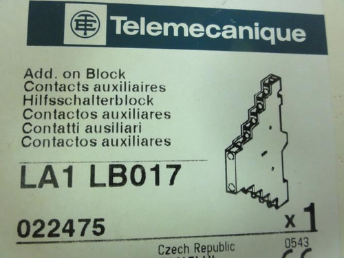 Telemecanique LA1LB017; Aux Contact Block; 2NO+1NC; 3A; 240VAC