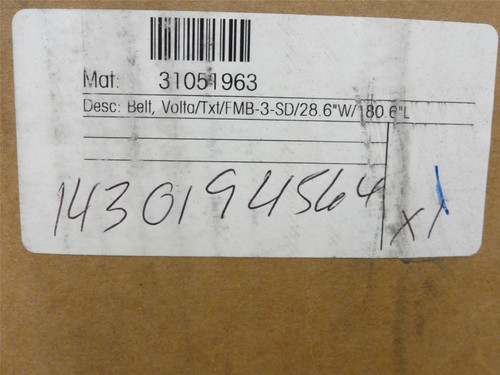 Mettler-Toledo 31051963; Volta Belt 28.6" Wide  x 180.6" Long