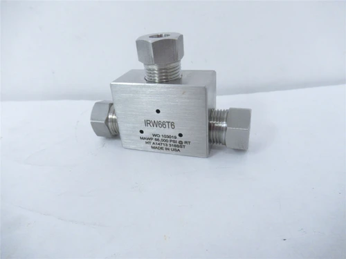 MFG 1RW66T6; High Pressure Tee 3/8" 66K PSI SS