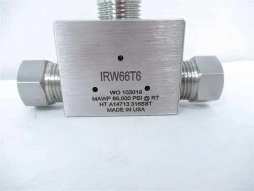 MFG 1RW66T6; High Pressure Tee 3/8" 66K PSI SS