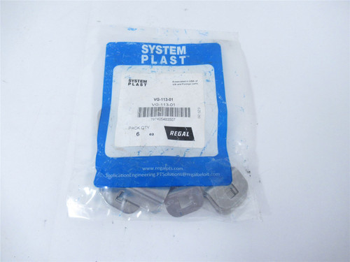System Plast VG-113-01; Bag-6 Compression Clip 1.25" L