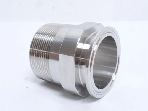 Sanitary Solutions SS21MP; Adaptor; SS-316L; 1NPT x 1" Clamp