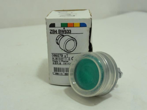 Schneider ZB4BW533; Pushbutton Operator; Green; LED