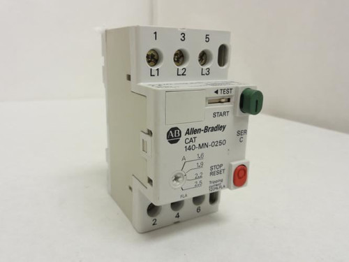 Allen-Bradley 140-MN-0250; Manual Starter 1.6~2.5A; 3P; 600VAC; SER:D