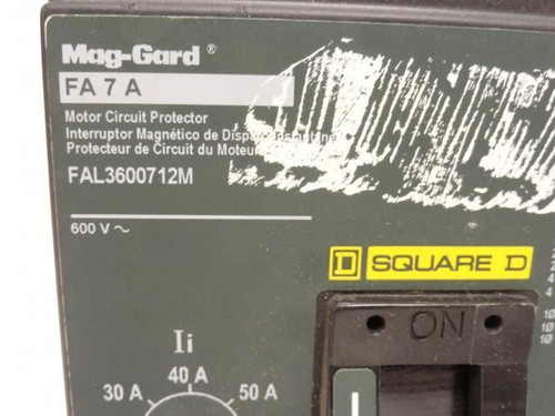 Square D FAL3600712M; Circuit Breaker; 7A; 3P; 600VAC