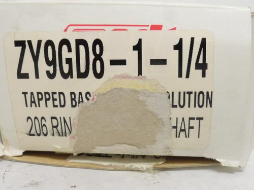 EDT ZY9GD8-1-1/4; Pillow Block Bearing; 1-1/4"ID; Tapped Base
