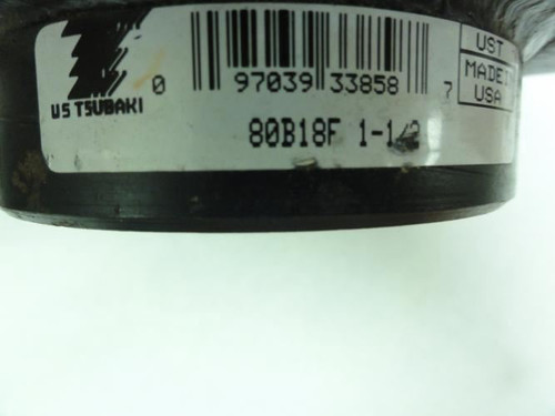Tsubaki 80B18F-1-1/2; Sprocket; # 80; 1-1/2"ID; 18Teeth