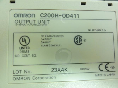 Omron C200H-OD411; Output Unit; 12-48VDC; 1A/Point; 3A/Unit