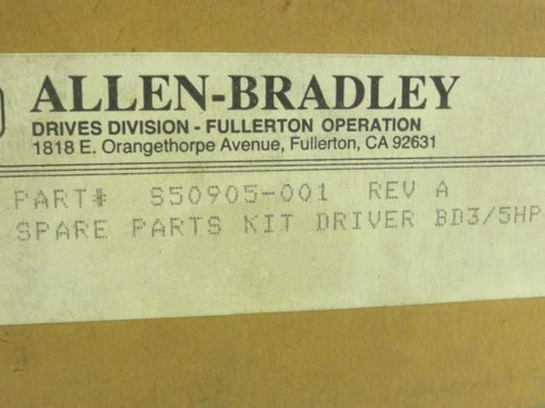 Allen-Bradley S50905-001; Spare Parts Kit Driver Board BD3/5HP