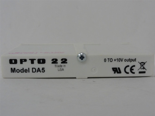 Opto 22 Model DA5; Module; Analog; 0 to 10VDC; 70mA; 12 Bits
