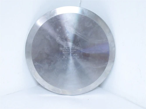 Sanitary Solutions QL181224; Solid End Cap; 8" OD; 304 SS