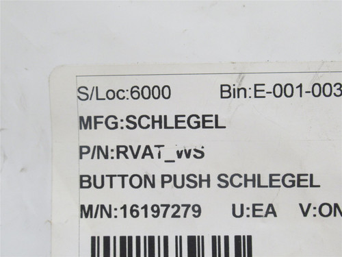 Schlegel 16197279; Pushbutton; Momentary Contact; 22mm
