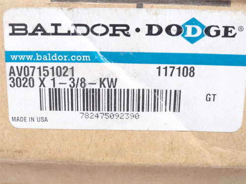 Dodge 3020x1-3/8-KW; Taper Lock Bushing 117108; 1-3/8"ID