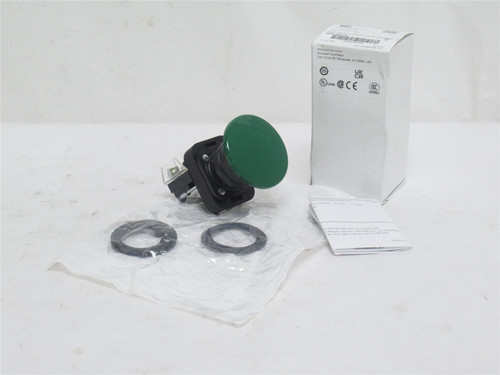 Allen-Bradley 800H-DR1JA; Pushbutton Switch; 600VAC; Green