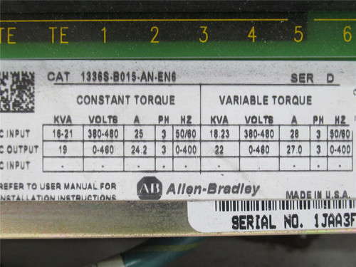 Allen-Bradley 1336S-B015-AN-EN6; AC Drive; 380-480V