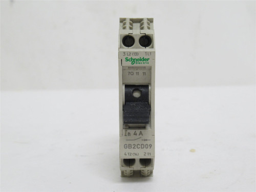 Schneider GBSCD09; Circuit Breaker; 4A; 250VAC; 1P
