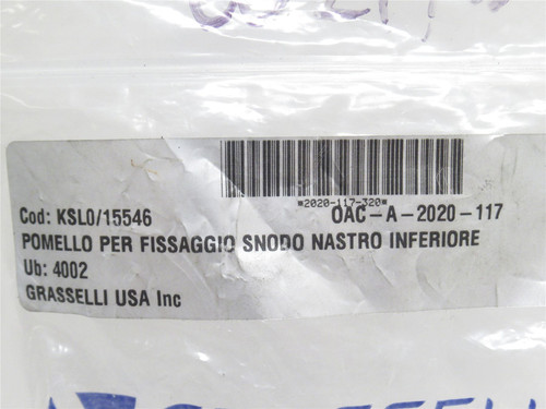 Grasselli KSLO/15546; Knob For Lower Belt Joint Fixing; SS
