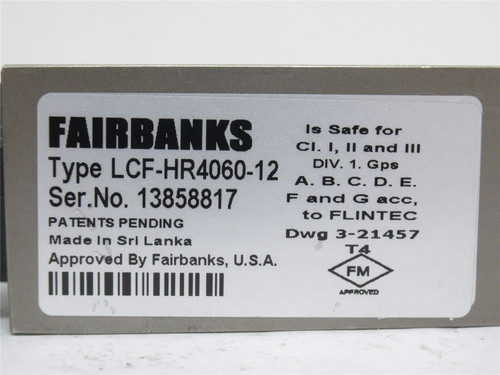 Fairbanks LCF-HR4060-12; Beam Load Cell; 1000LB