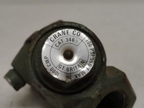 Crane 346-1/2"; Check Valve; Y Pattern; 1/2" Threads; 700Psi