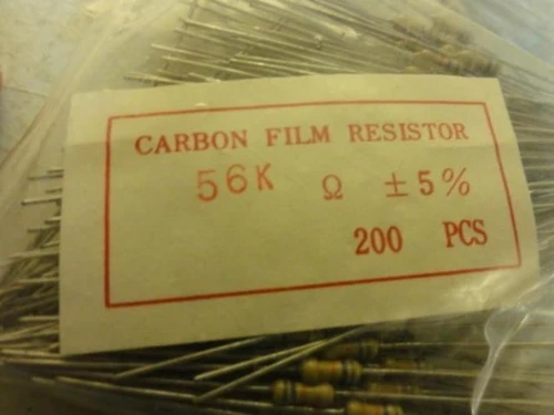 MFG- MDL-Unkn80906; LOT-200; Resistors; 56K Ohms; 5% Resistance