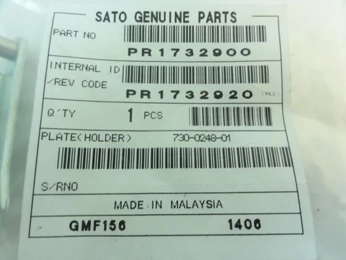 Sato PR1732900; Plate (Holder)
