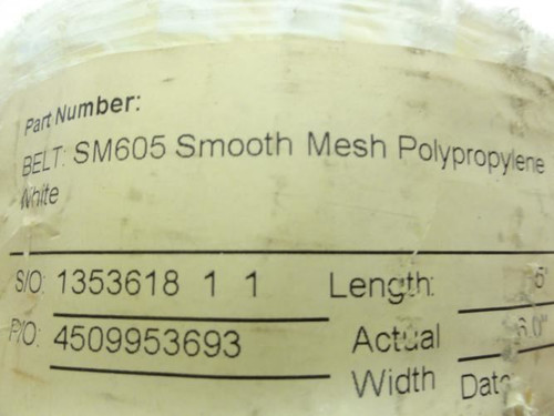 Habisat SM605-5x15; Smooth Mesh Belt; 5' Length; 16" Width