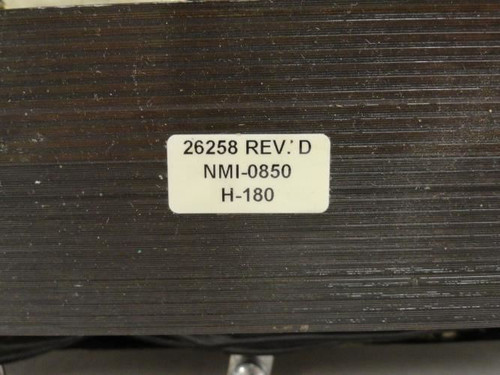 MFG- NMI-0850-H180; Transformer; NMI-0850; H-180