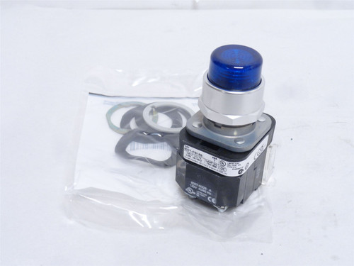 Allen-Bradley 800T-PB16B; Illuminated Blue Push Button 120VAC