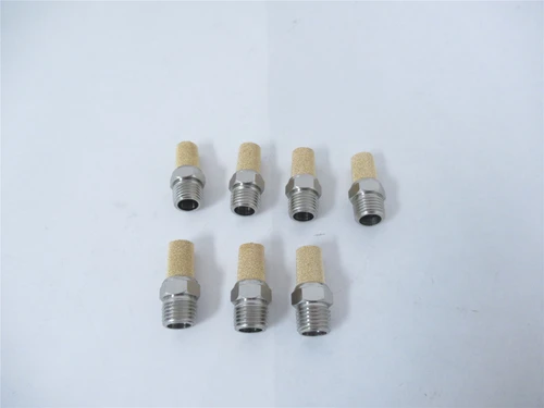 Speedaire 1A326; Lot -7 Pneumatic Muffler 1/4" NPT9/16" Hex