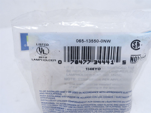 Leviton 065-13550-0NW; Fluorescent Lamp Holder; 660W@600V