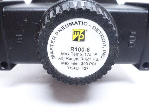 Master Pneumatic R100-6; Air Pressure Regulator 3/4NPT; 300PSI