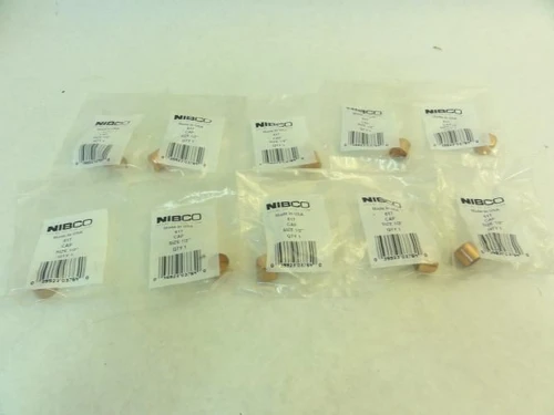 Nibco 617-1/2; Lot-10 Copper Caps; 1/2" Tube Size