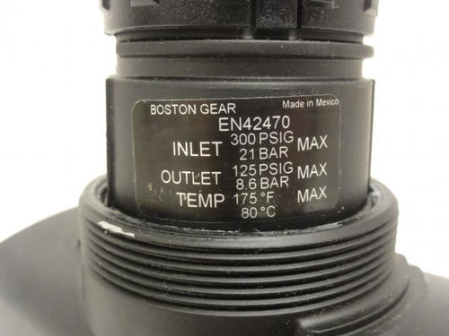 Boston EN42470; Regulator 300psi-In 125psi-Out NO Gauge