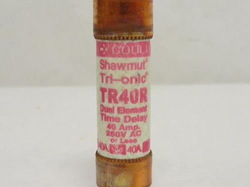 Gould TR40R; Dual Element Time Delay Fuse; 40A; 250VAC