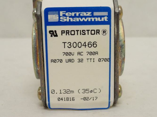 Ferraz T300466; Square Body Semiconductor Fuse; 700A; 700VAC