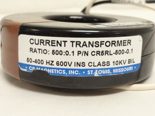 CR Magnetics CR5RL-500-0.1; Current Transformer 500:0.1 600V