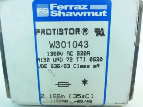 Ferraz W301043; Protistor Fuse; 630A; 1300VAC