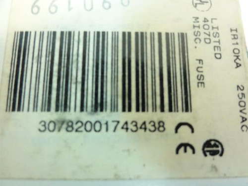 Gould TRM4-1/2; Lot-3 Fuse; 4.5A; 250V 13/32"OD x 1-1/2"L