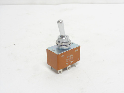 NKK S-6A; Panel Mount Toggle Switch; 10A/250VAC; 20A/250VAC
