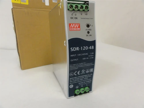Mean Well SDR-120-48; Power Supply In: 100-240VAC; Out: 48V