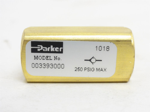 Parker 3393000; Brass Flow Control Valve; 1/8NPT; 250PSI
