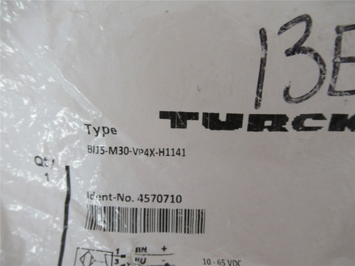 Turck BI15-M30-VP4X-H1141; Inductive Sensor 30mm Size