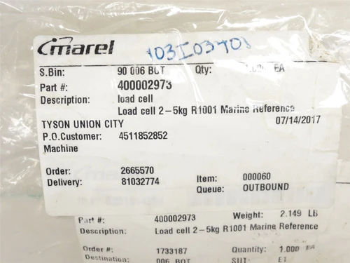 Marel 400002973; Load Cell R1001; 5KG