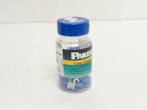 Panduit PN14-6F-C; Lot-100; Fork Terminals; #6 Stud; 18-14AWG
